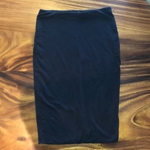 High rise long skirt - Black